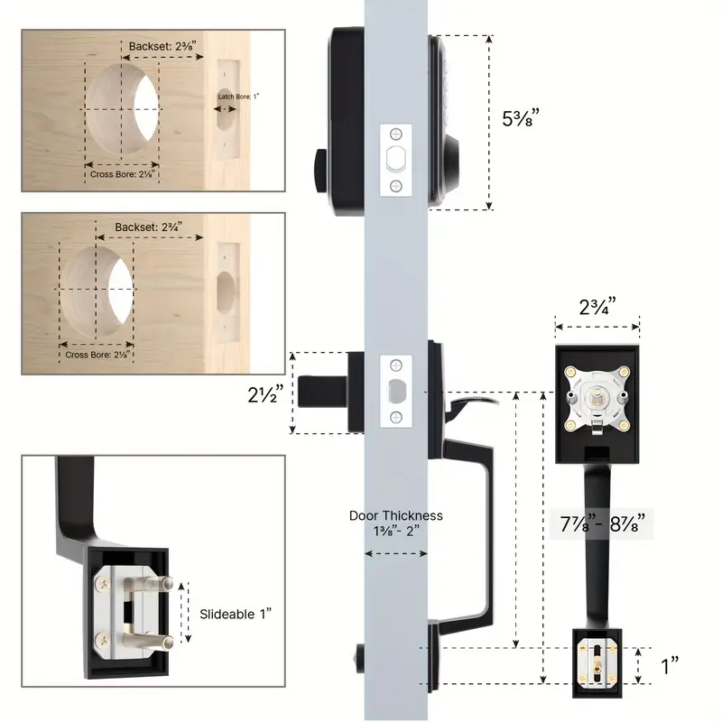 Cerradura de puerta con teclado - Cerradura de puerta sin llave - Imagen 4